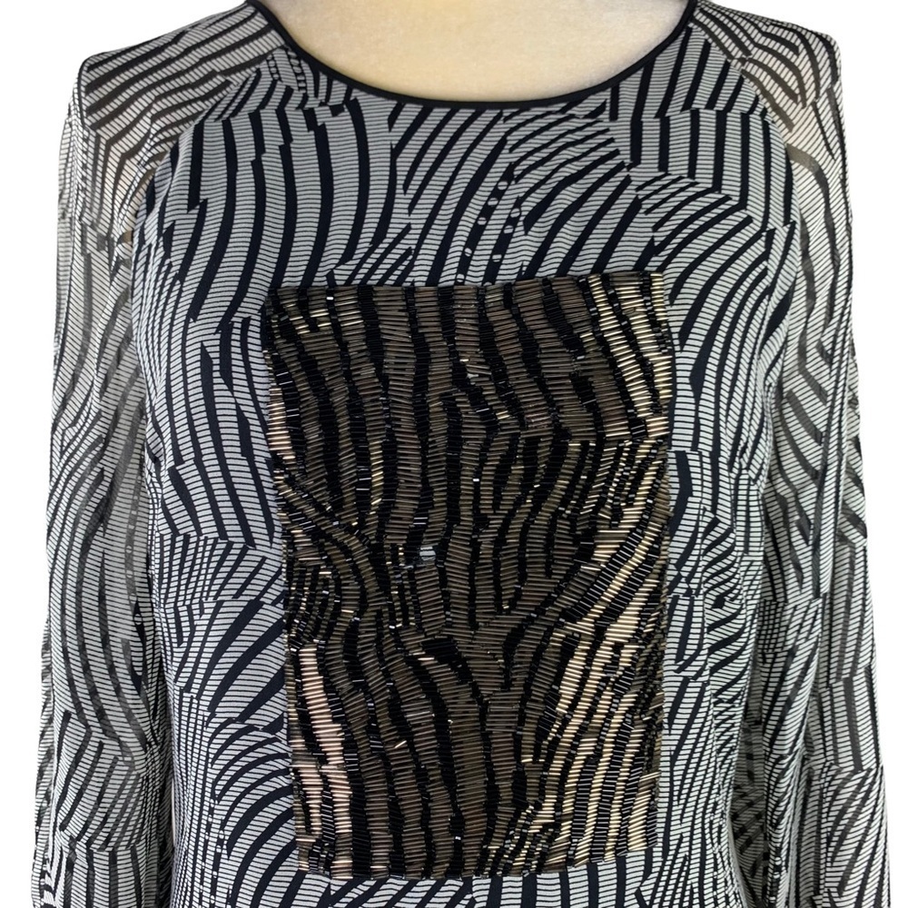 Ted Baker London Abstract Zebra Pattern With Bron… - image 2